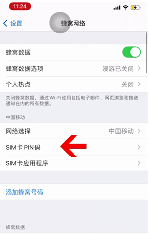 隆安苹果14维修网分享如何给iPhone14的SIM卡设置密码 