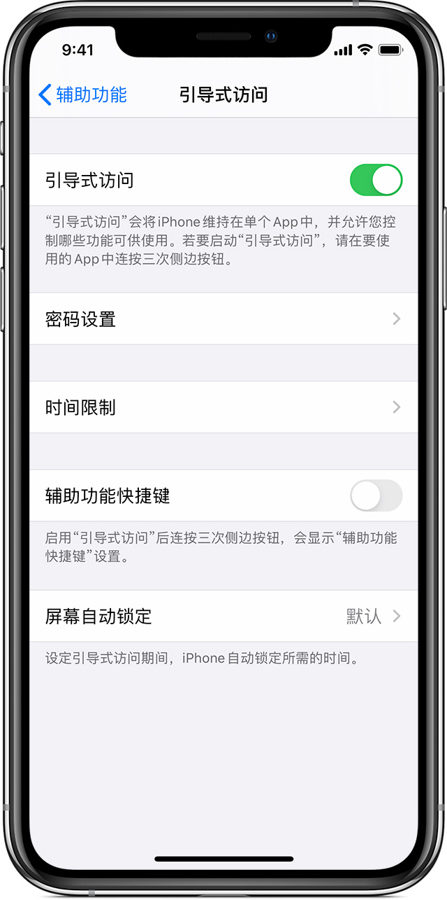 隆安苹果手机维修分享如何在 iPhone 上退出引导式访问 