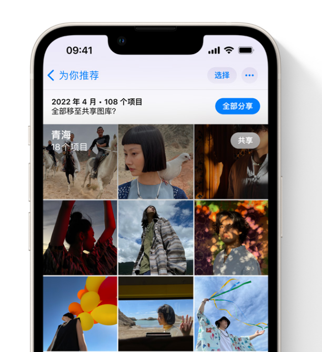 隆安苹果维修网点分享在 iPhone 上使用共享图库 